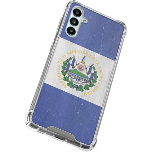El Salvador Flag Distressed Gabb Phone 4 Clear Case
