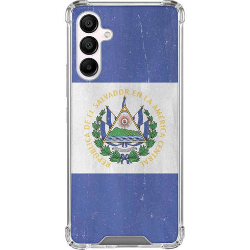 El Salvador Flag Distressed Galaxy A16 5G Clear Case