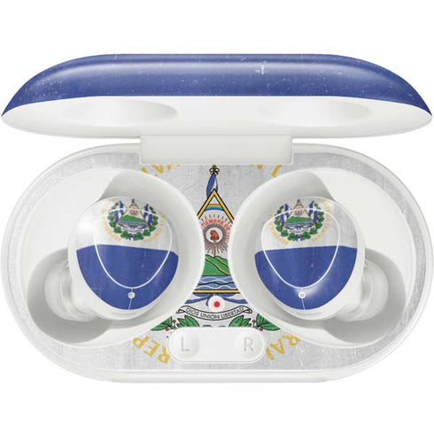 El Salvador Flag Distressed Galaxy Buds Plus Skin