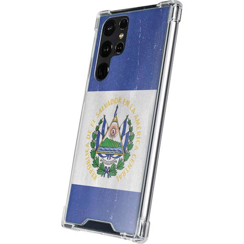 El Salvador Flag Distressed Galaxy S23 Ultra Clear Case