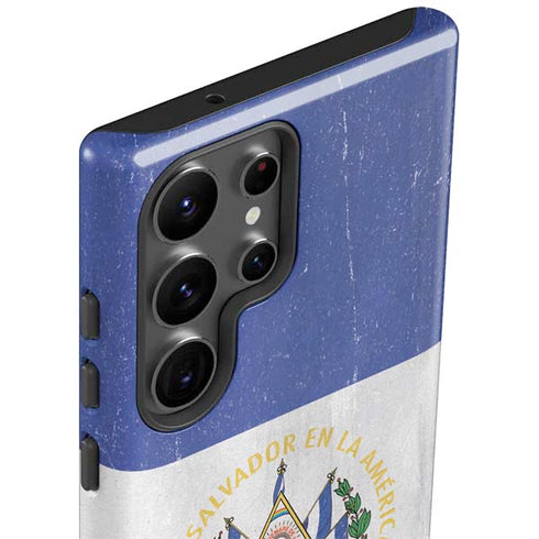 El Salvador Flag Distressed Galaxy S23 Ultra Pro Case