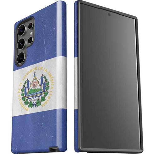 El Salvador Flag Distressed Galaxy S23 Ultra Pro Case