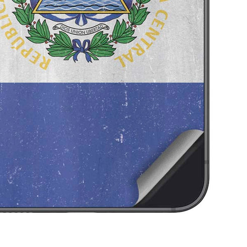 El Salvador Flag Distressed Galaxy S24 Plus Skin