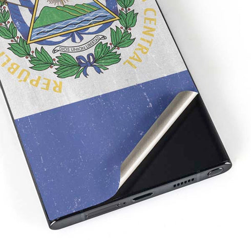 El Salvador Flag Distressed Galaxy S24 Ultra Skin