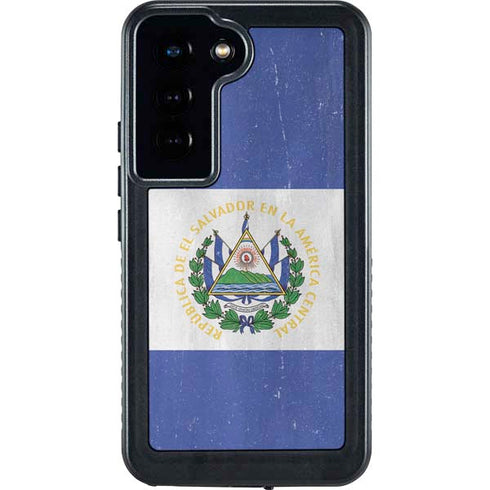 El Salvador Flag Distressed Galaxy S24 Waterproof Case