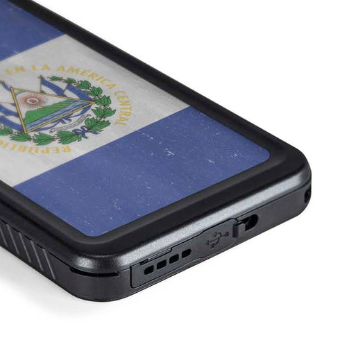 El Salvador Flag Distressed Galaxy S24 Waterproof Case