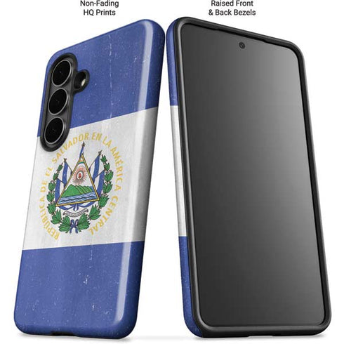 El Salvador Flag Distressed Galaxy S26 Impact Case