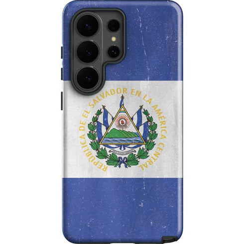El Salvador Flag Distressed Galaxy S26 Ultra Impact Case