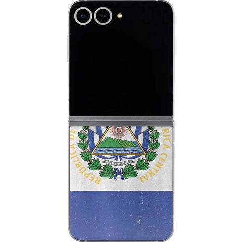 El Salvador Flag Distressed Galaxy Z Flip6 Skin