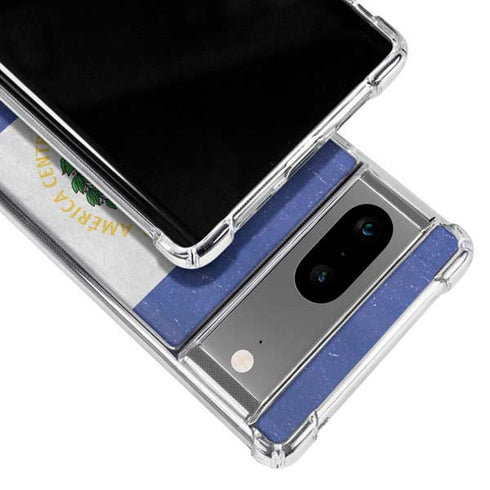 El Salvador Flag Distressed Google Pixel 8a Clear Case