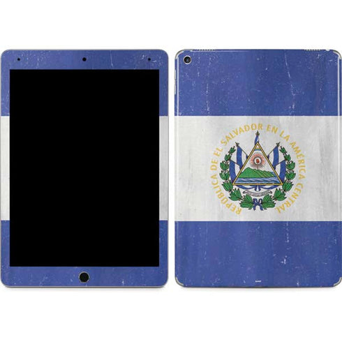 El Salvador Flag Distressed iPad Skins
