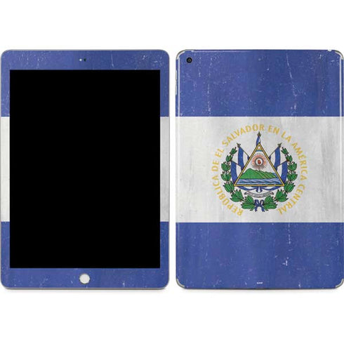 El Salvador Flag Distressed Apple iPad Skin