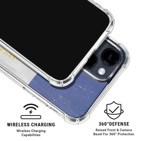 El Salvador Flag Distressed iPhone 15 Clear Case