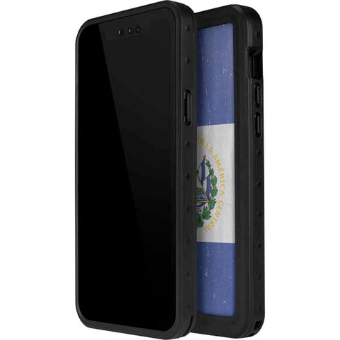 El Salvador Flag Distressed iPhone 15 Plus Waterproof Case