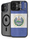 El Salvador Flag Distressed iPhone 16 Kickstand Case