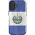 El Salvador Flag Distressed iPhone 16 Plus Impact Case