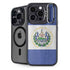 El Salvador Flag Distressed iPhone 16 Pro Max Kickstand Case