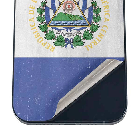 El Salvador Flag Distressed iPhone 16 Skin