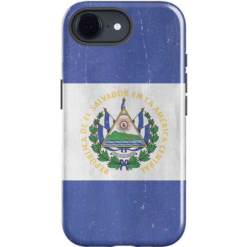 El Salvador Flag Distressed iPhone 16e Impact Case