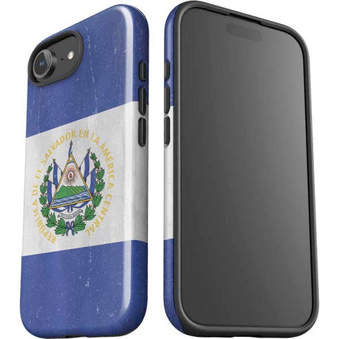 El Salvador Flag Distressed iPhone 16e Impact Case