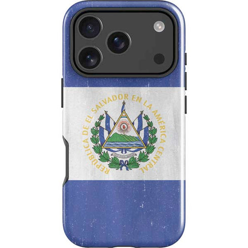 El Salvador Flag Distressed iPhone 18 Pro Max Impact Case