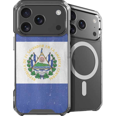 El Salvador Flag Distressed iPhone 18 Pro Max MagSafe Case