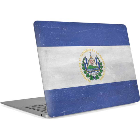 El Salvador Flag Distressed Apple MacBook Air Skin
