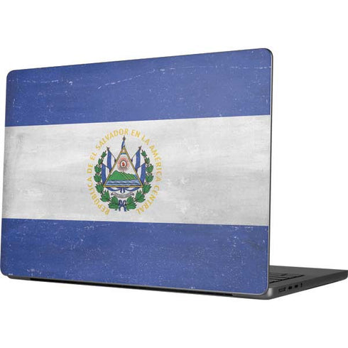 El Salvador Flag Distressed Apple MacBook Pro 14-inch Skin