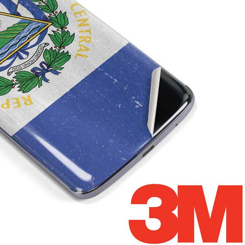 El Salvador Flag Distressed Moto E5 Plus Skin