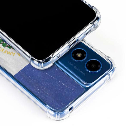El Salvador Flag Distressed Moto G 5G (2024) Clear Case
