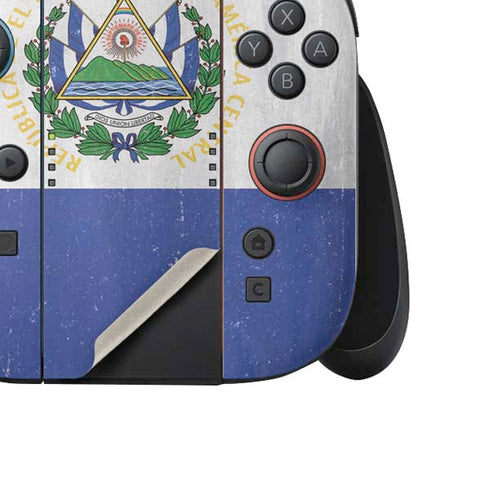 El Salvador Flag Distressed Nintendo Switch 2 (2025) Joy-Con Controller Skin