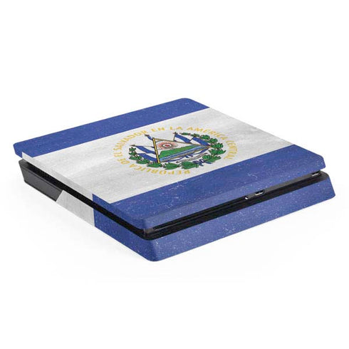 El Salvador Flag Distressed PS4 Slim Skin