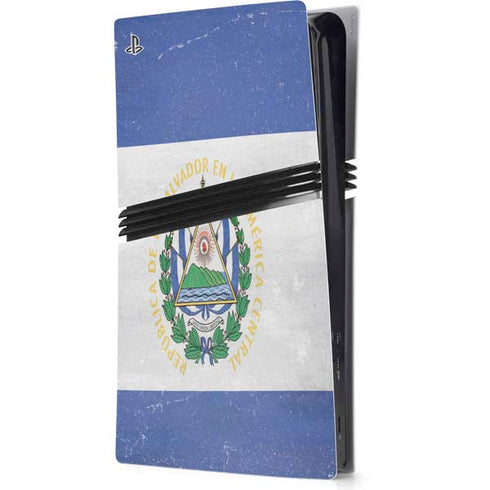 El Salvador Flag Distressed PlayStation PS5 Skins