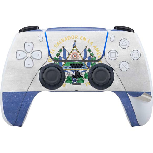 El Salvador Flag Distressed PS5 Pro Disk Bundle Skin