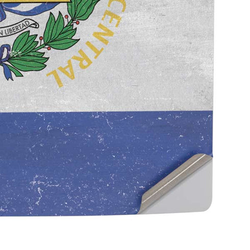 El Salvador Flag Distressed PS5 Pro Disk Console Skin