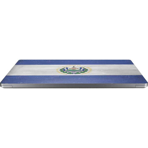 El Salvador Flag Distressed Laptop Skins