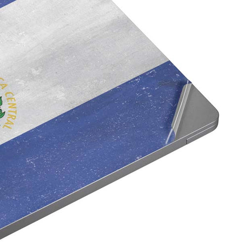 El Salvador Flag Distressed Laptop Skins