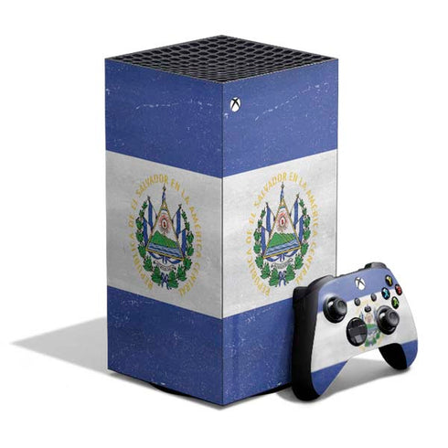 El Salvador Flag Distressed XBox Series X Digital Edition Bundle Skin