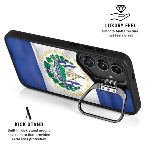El Salvador Flag Galaxy S25 Kickstand Case