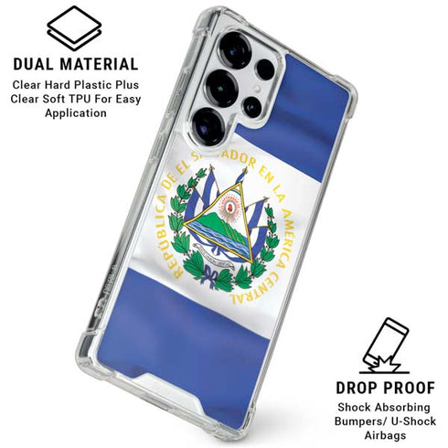 El Salvador Flag Galaxy S25 Ultra Clear Case