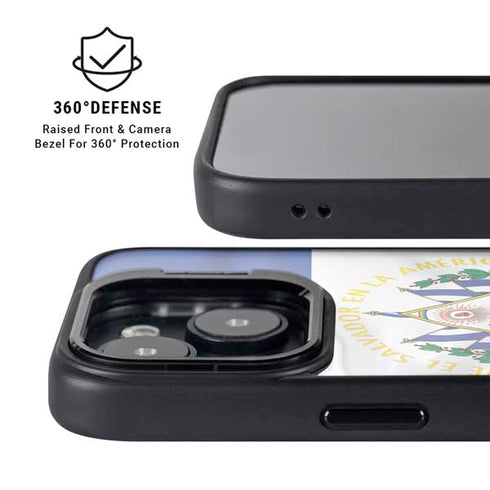 El Salvador Flag iPhone 15 Plus Kickstand Case