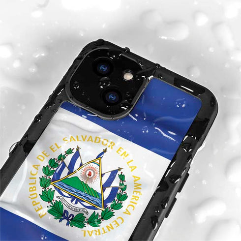 El Salvador Flag iPhone 15 Plus Waterproof Case