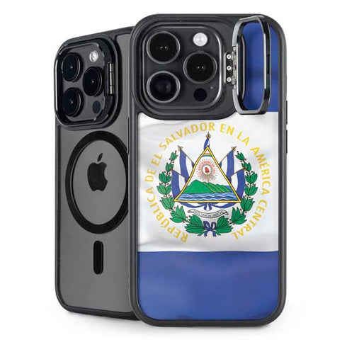 El Salvador Flag iPhone 15 Pro Max Kickstand Case