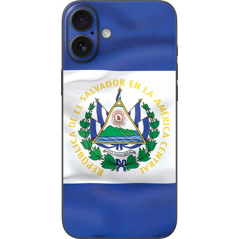 El Salvador Flag iPhone 16 Plus Skin