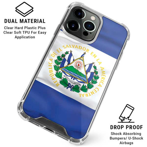 El Salvador Flag iPhone 16 Pro Clear Case