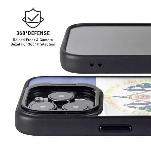 El Salvador Flag iPhone 16 Pro Max Kickstand Case