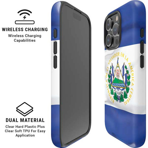 El Salvador Flag iPhone 16 Pro Max Magsafe Impact Case