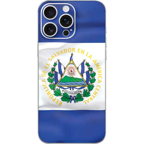El Salvador Flag iPhone 16 Pro Max Skin