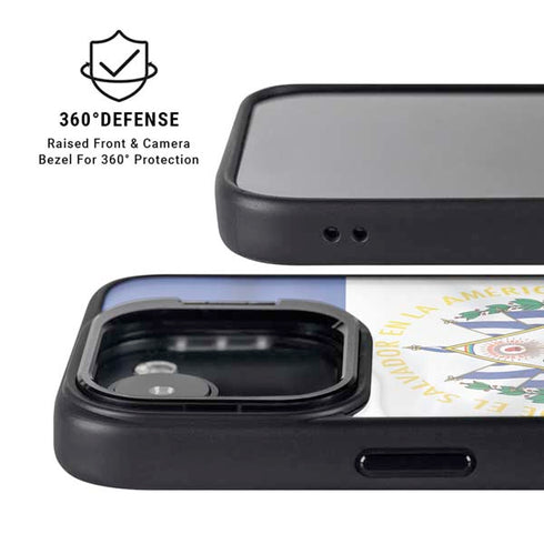 El Salvador Flag iPhone 16e Kickstand Case