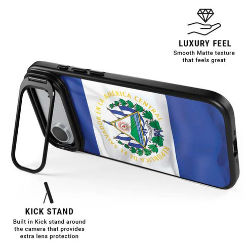 El Salvador Flag iPhone 17 Air Kickstand Case